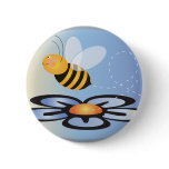 Busy Bee Pinback Buttons