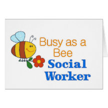 Busy Bee Social Worker Card