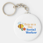 Busy Bee Social Worker Keychains