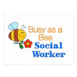 Busy Bee Social Worker Postcard