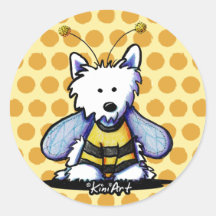 Busy Bee Westie Dog Stickers
