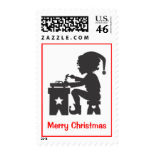 Busy Christmas Elf stamp