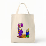 Busy Clown on Phone Canvas Bags