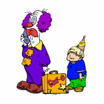 Busy Clown on Phone Cut Out