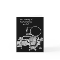 Busy Computer Guy Christmas Card