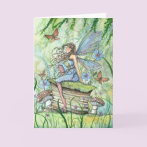Busy Garden Fairy Greeting Card