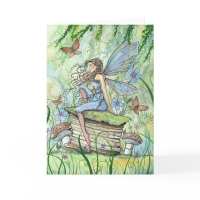 Busy Garden Fairy Greeting Card by robmolily