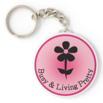 Busy & Living Pretty Official Logo Keychain keychains