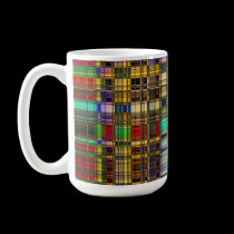 Busy Plaid Coffee Cup mugs