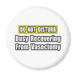Busy Recovering From Vasectomy Fridge Magnets