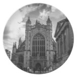 Busy streets of Bath Plate