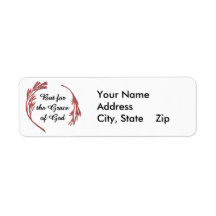 But for the Grace of God Return Address Label