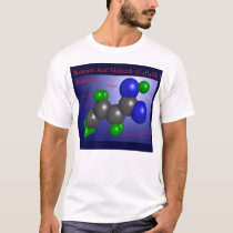 Butanoic Acid Molecule (front) t-shirts