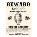 Butch Cassidy Reward Poster posters