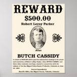 Butch Cassidy Reward Poster posters