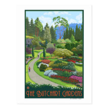 Butchart Gardens - Brentwood Bay Post Card