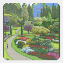 Butchart Gardens - Brentwood Bay Square Stickers