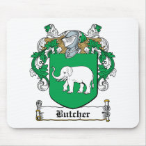 Butcher Family Crest mousepads by coatsofarms Butcher Family Crest mousepads