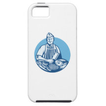 Butcher With Meat Cleaver Meat Cuts Retro iPhone 5 Cover