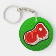 Butcher's Steak; Green Key Chain
