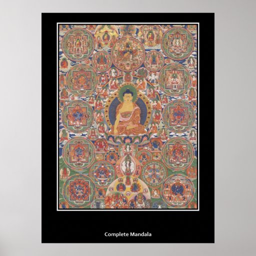 Buthanese Complete Mandala XIX Century Poster