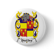Butler Coat of Arms Button by NemethArt Butler Coat of Arms Button