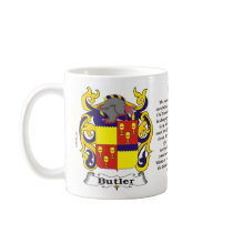 Butler Family Coat of Arms Mug