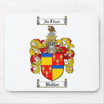 BUTLER FAMILY CREST - BUTLER COAT OF ARMS mousepads by heraldics BUTLER FAMILY CREST - BUTLER COAT OF ARMS mousepads