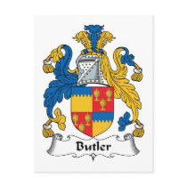 Butler Family Crest postcards by coatsofarms Butler Family Crest postcards