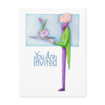 Butler Invitation Postcard by floatinglemons Butler Invitation Postcard