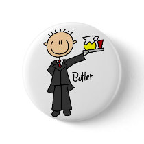 Butler Stick Figure Button