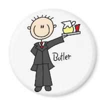 Butler Stick Figure Magnet