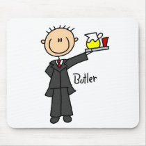 Butler Stick Figure Mousepad by stick_figures Butler Stick Figure Mousepad