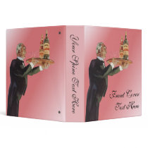Butler with Wine 3 Ring Binders