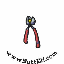 Butt Elf Ladies Polo embroidered shirts by cmfrew Butt Elf Ladies Polo embroidered shirts