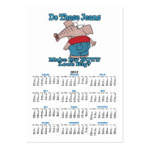 butt look big elephant in jeans cartoon business card
