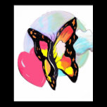 Butter fly moon posters