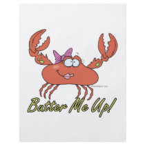 butter me up cute silly girl crab cartoon custom flyer