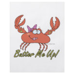 butter me up cute silly girl crab cartoon flyers