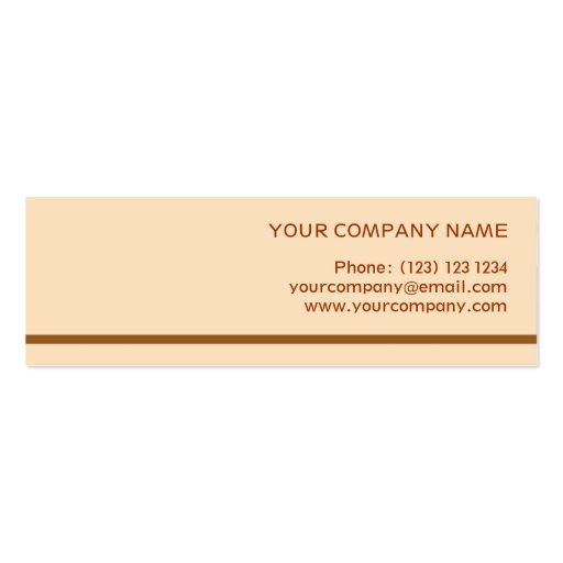 Butter Mint Stripe business card template skinny (back side)