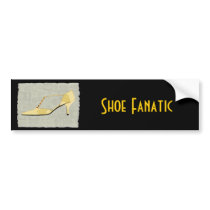 Butter Yellow Leather T Strap Bumper Sticker