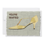 Butter Yellow Leather T Strap Pumps Invite invitations