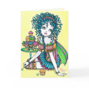 cup cake fairy greeting card