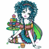 cup, cake, fairy, candy, faery, fae, faerie, fairies, pixie, kids, cute, rainbow, fantasy, art, fine, photo, sculpture, gothic, party, characters, Photo Sculpture with custom graphic design