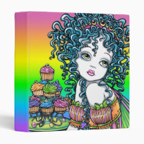 buttercup, rainbow, cup, cake, candy, couture, cute, party, children, curly, hair, fantasy, art, fairy, faerie, faery, fae, pixie, fairies, myka, jelina, faeries, nymphs, sprites, Binder with custom graphic design