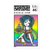 "Buttercup" Cup Cake Couture Fairy Postage Stamps stamps