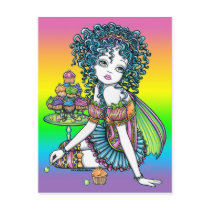 "Buttercup" Cup Cake Couture Rainbow Fairy Art postcards