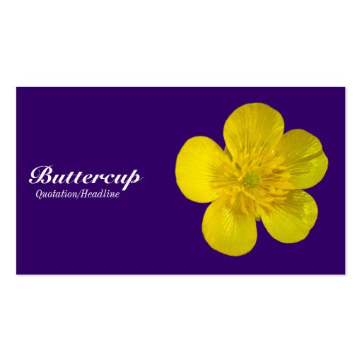 Buttercup - Deep Purple 330066 Business Card Templates (front side)