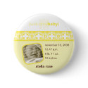 Buttercup Delight Birth Announcement Button