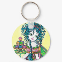 Buttercup Fairy Cup Cake Art Keychain